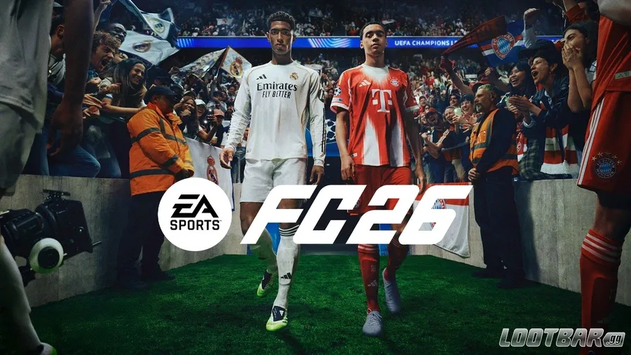 Couverture de FC 26 avec Jude Bellingham et Jamal Musiala