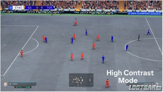 High Contrast Mode in game.