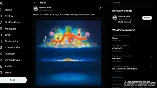 MLBB X SpongeBob Leaks and Sources