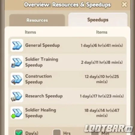 Manage your speedups strategically. Prioritize training, construction, and healing to stay battle-ready throughout the Alliance Brawl event.