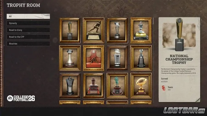  CFB26 Trophy Room