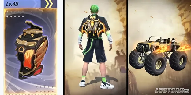 More Items from the Pass: A backpack, Monster Truck, Grenade 