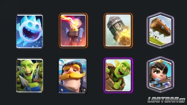 Goblin Barrel and Rocket deck in Clash Royale.