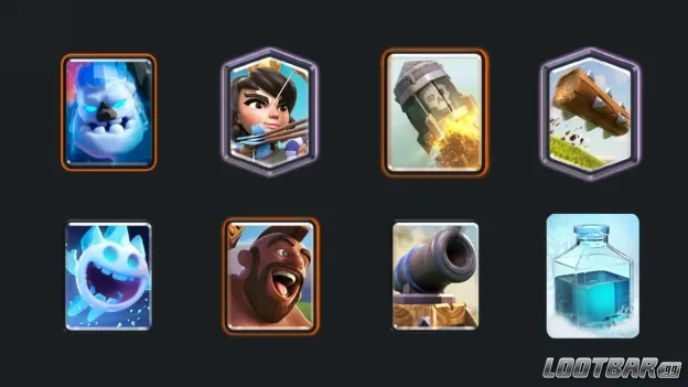 Hog Rider and Freeze deck in Clash Royale.