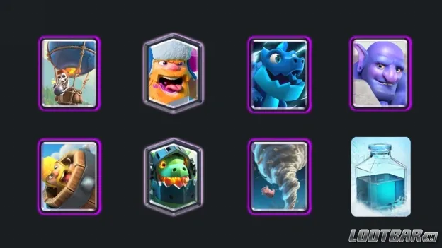 Balloon and Freeze deck in Clash Royale.