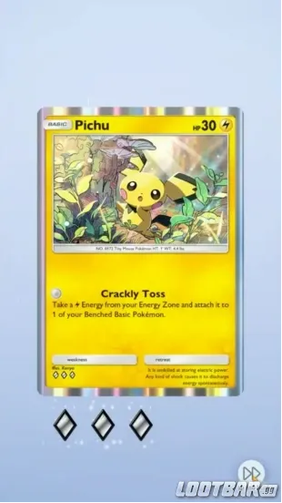 Getting the baby Pokémon Pichu in Pokémon TCG Pocket.