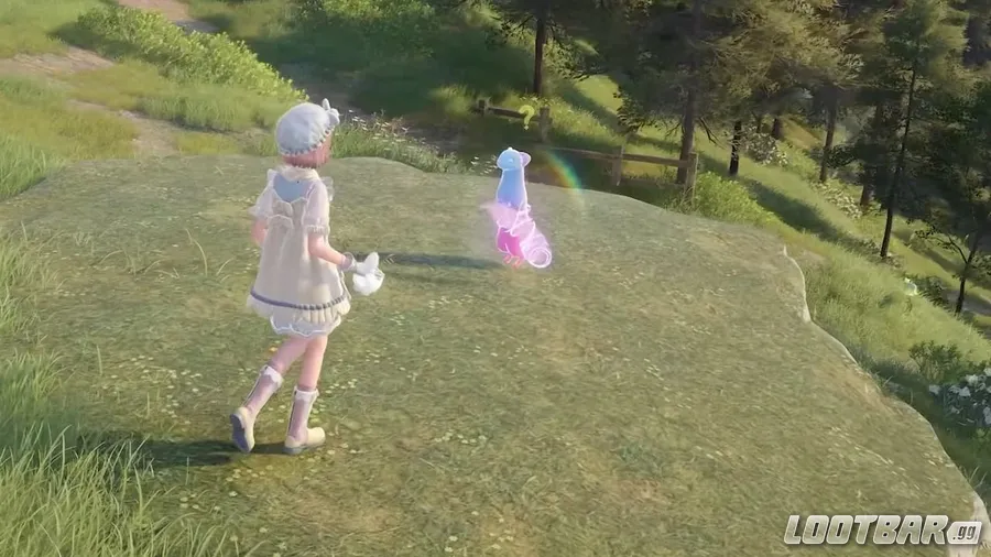 Approaching a Whimink in Infinity Nikki.