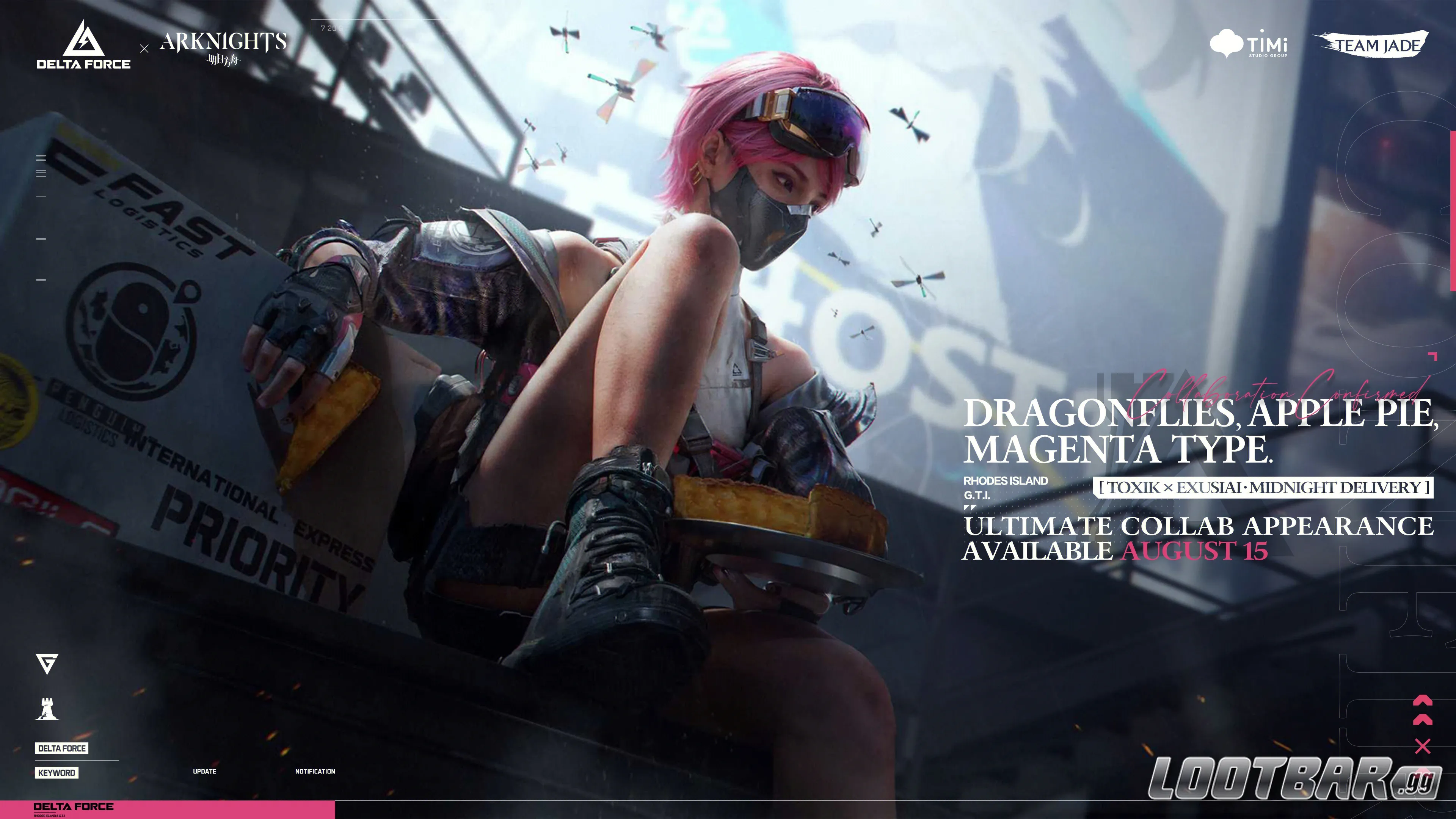 Toxik Collab Ultimate Skin Exusiai·Midnight Delivery