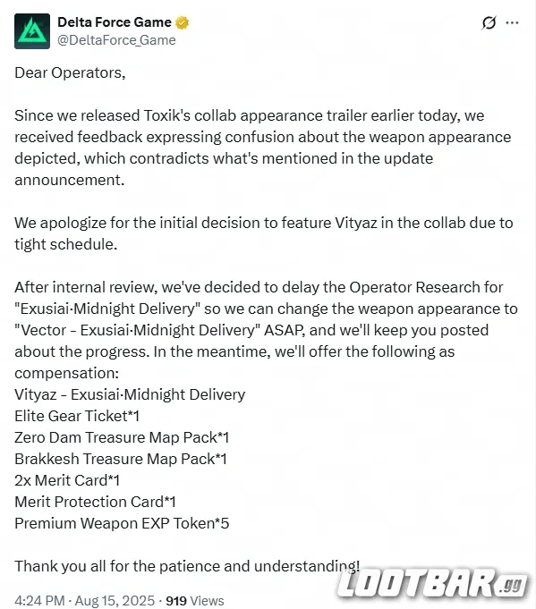 Team Jade later apologized