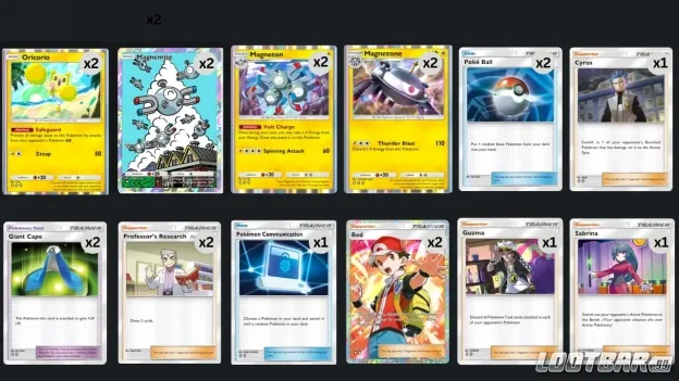 The Oricorio and Magnezone deck in Pokémon TCG Pocket.