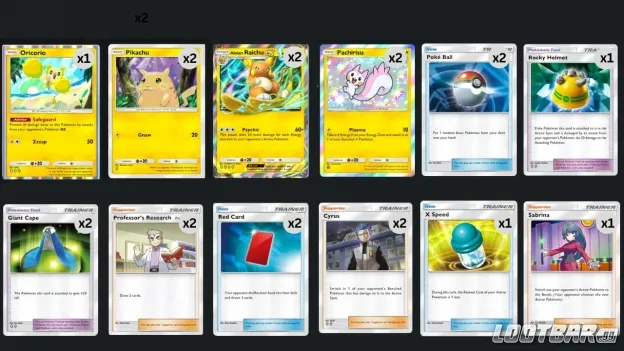 The Alolan Raichu ex deck in Pokémon TCG Pocket.