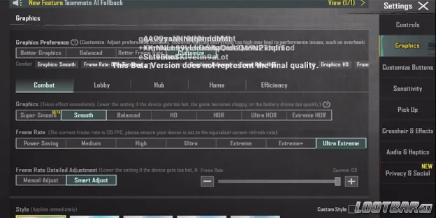 Super Smooth Graphics Option With Ultra Extreme FPS Option.