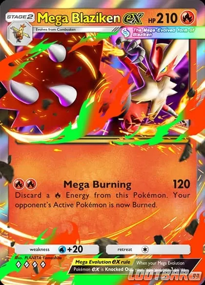 Mega Blaziken ex in Pokémon TCG Pocket.