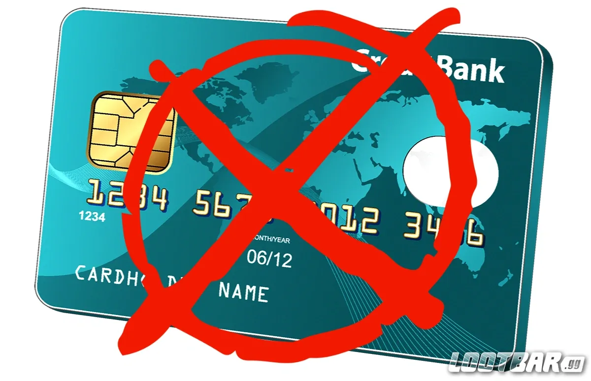  Credit Card crossed out