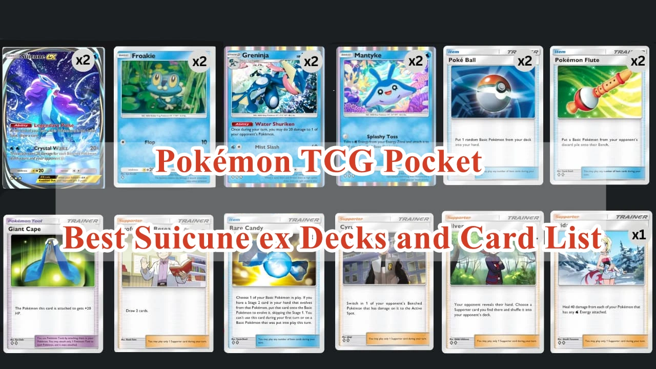 Pokémon TCG Pocket Best Suicune ex Decks and Card List