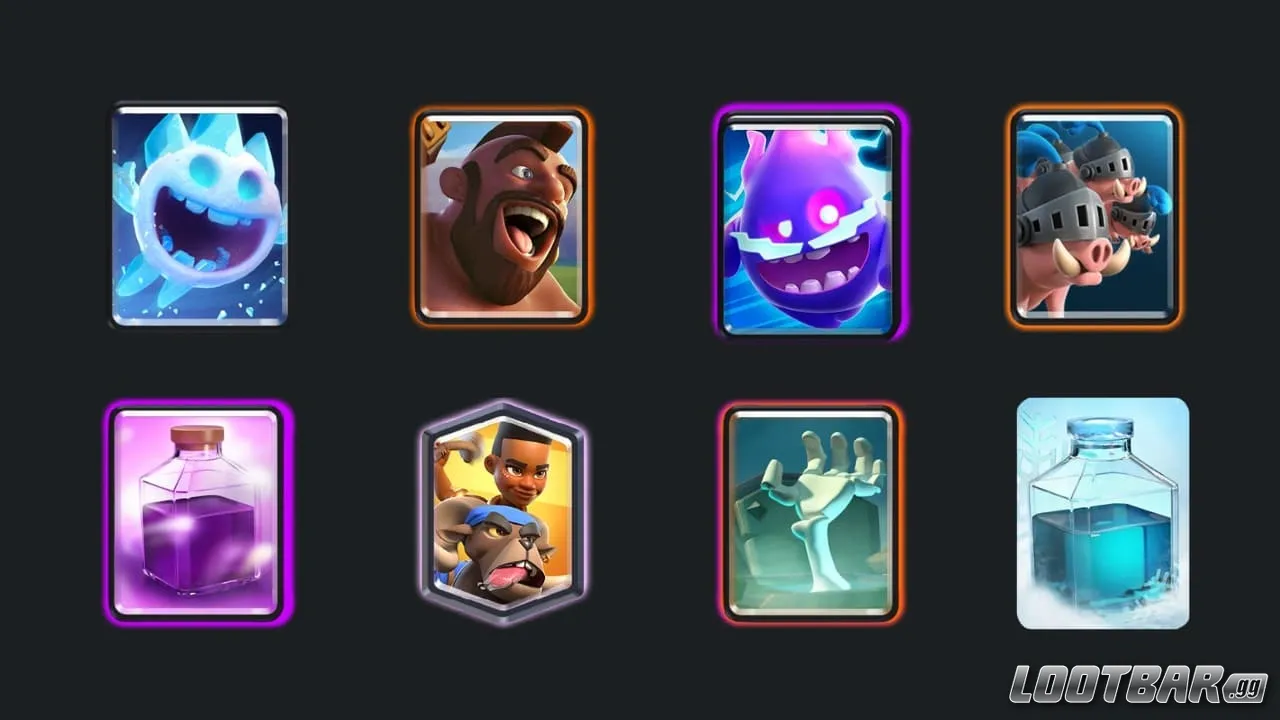The Graveyard Splash control deck in Clash Royale.