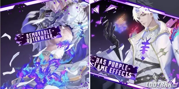 Removeable Outerwear and Purple Flame Effects Showcase