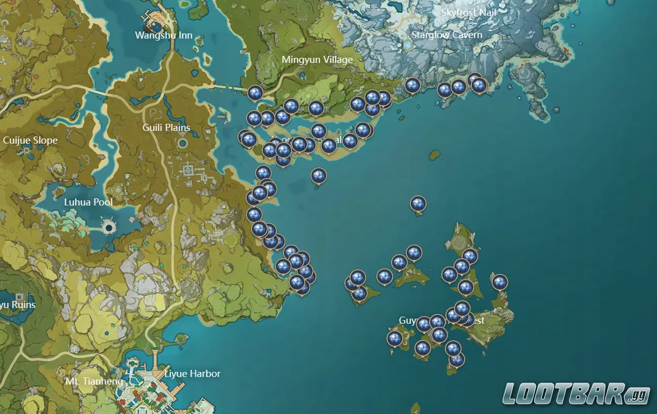 Starconch Collecting Spots