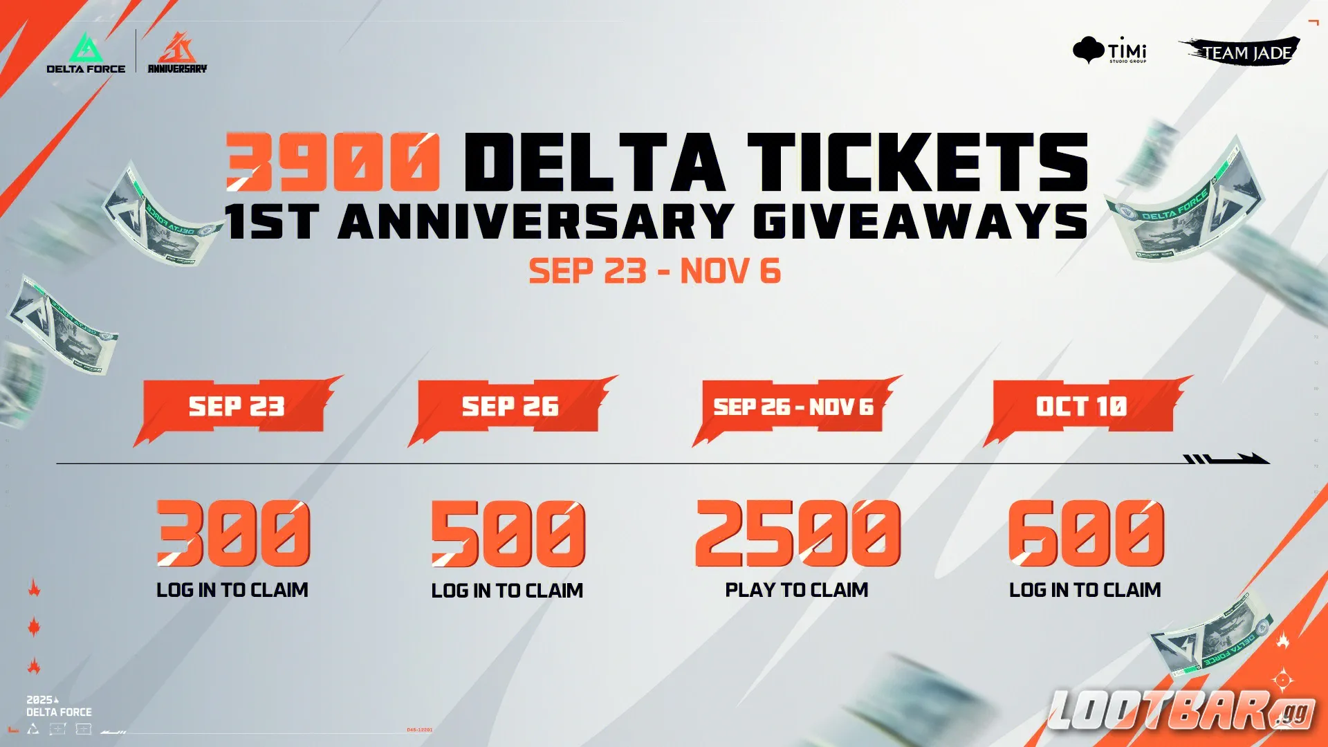 Delta Force Anniversary — Get 3900 Delta Tickets for Free!