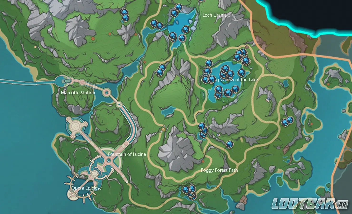 Lakelight Lily Collecting Spots