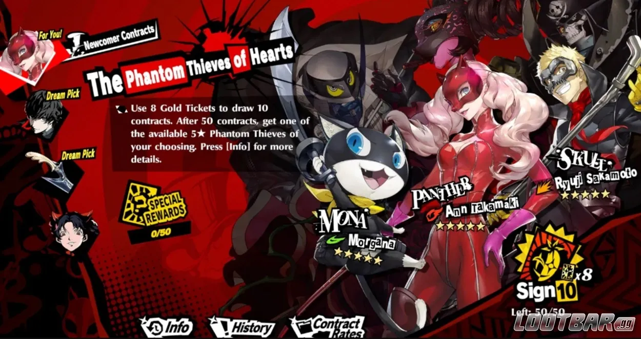 Persona 5: The Phantom X Newcomer Contract Banner