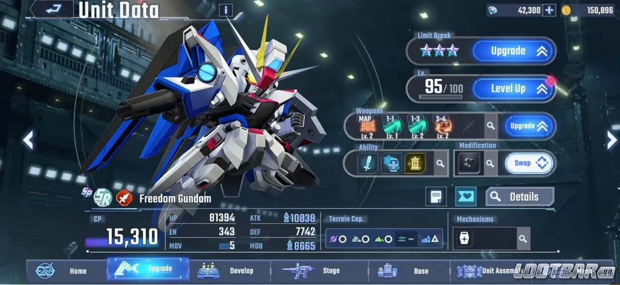 SD Gundam G Generation ETERNAL Freedom Gundam (EX)