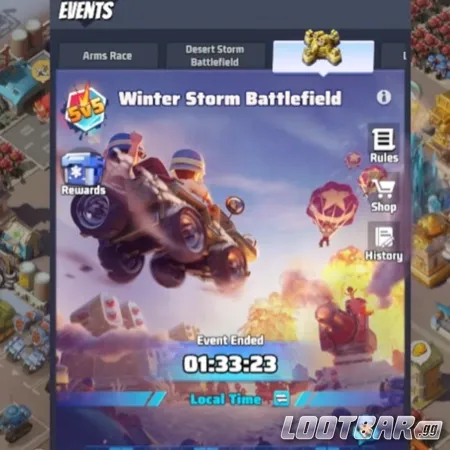 Winter Storm Battlefield event in Last War