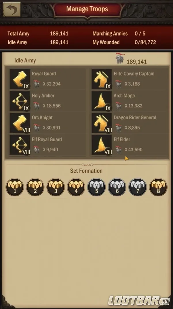 War and Order Troops Management 