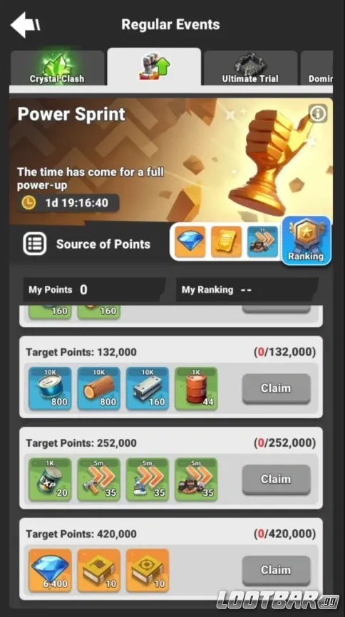 Lands of Jail Power Sprint Event