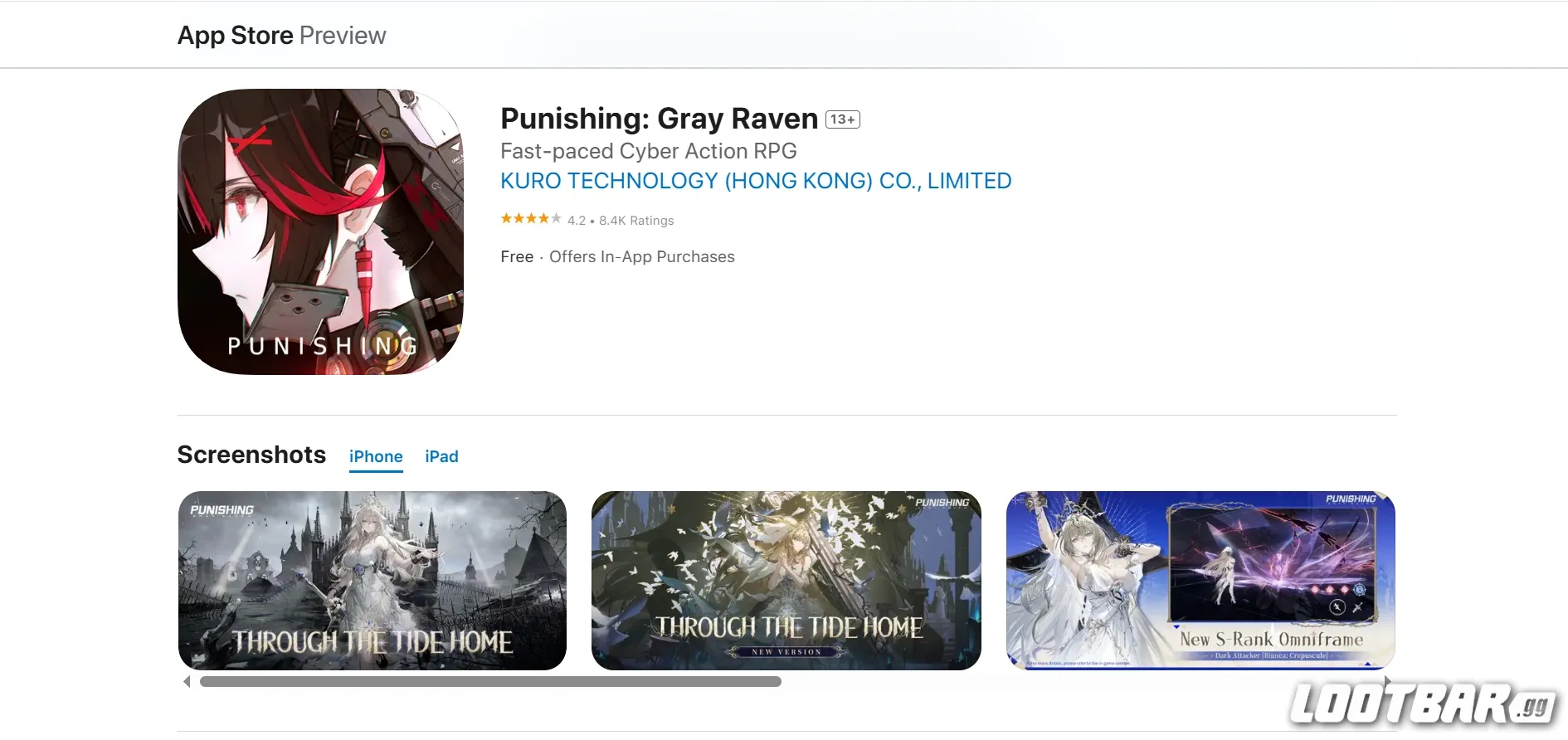 Punishing Gray Raven Apple Appstore