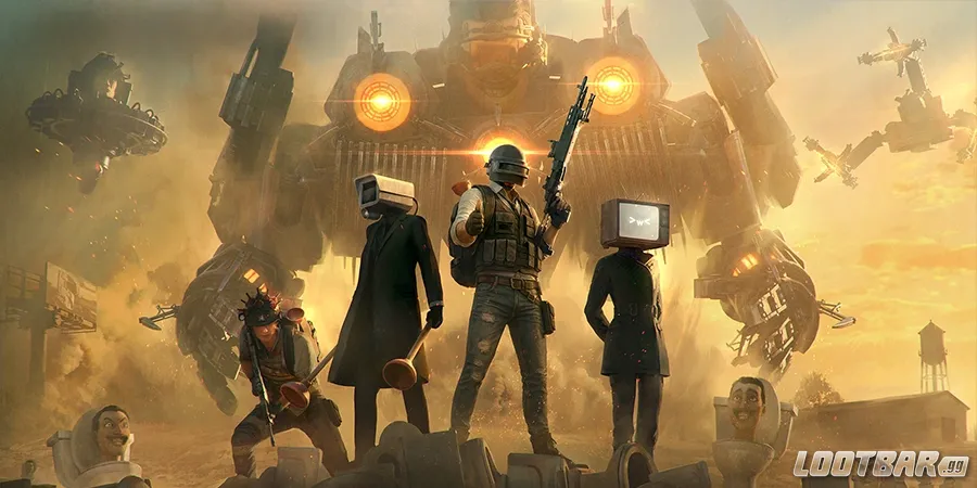 Artwork for PUBG x PUBG Mobile x Skibidi Toilet.