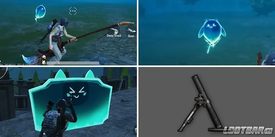 All the Cool Ghost Themed Content, With Flying Broom & New Mortar Weapon.