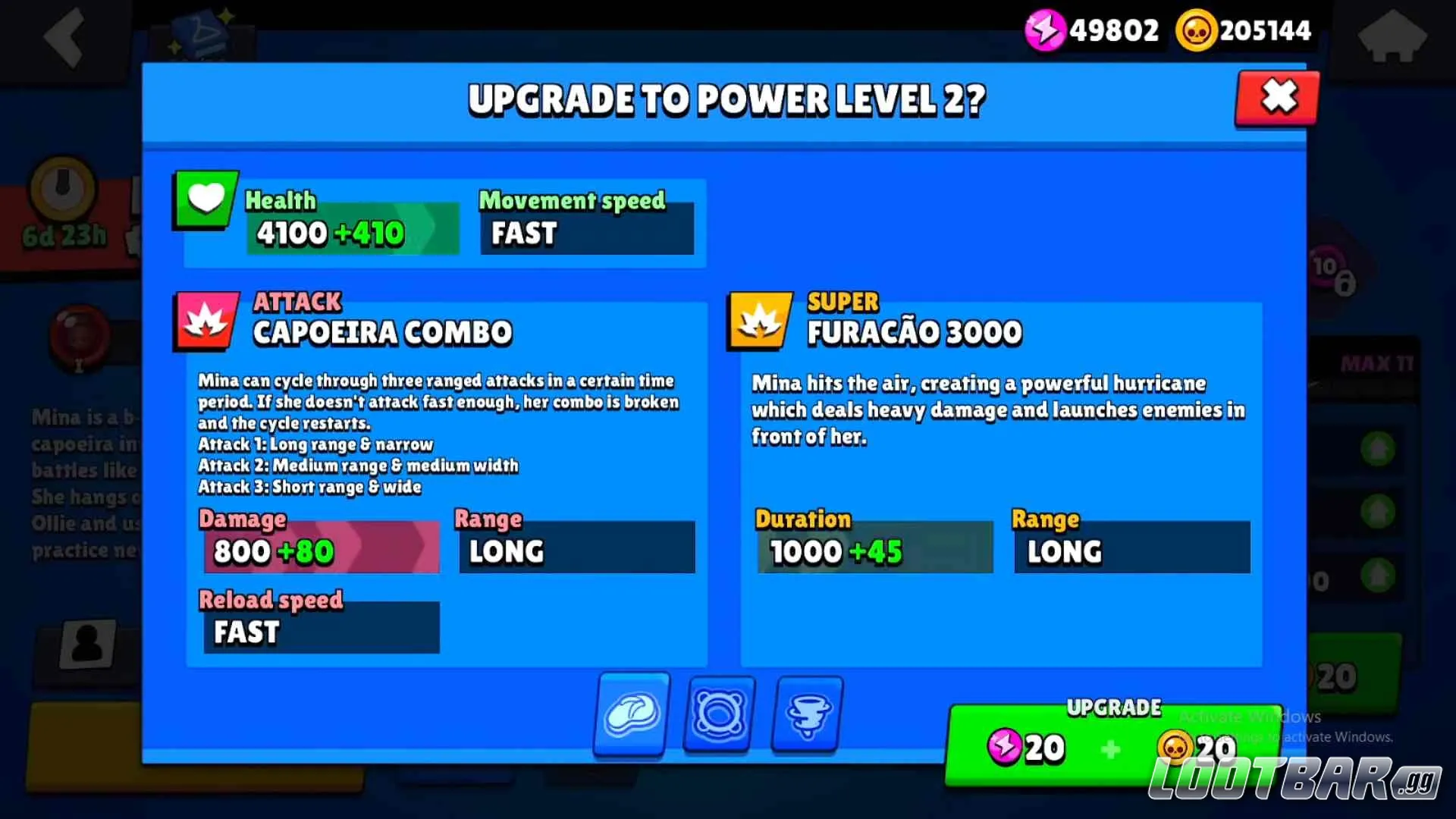 Mina's Core Stats and Abilities Explained