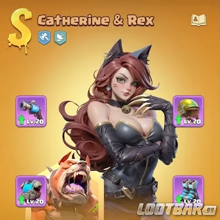 Hero Catherine and Rex in Dark War Survival