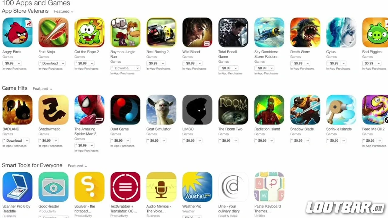 Offerings From the App Store