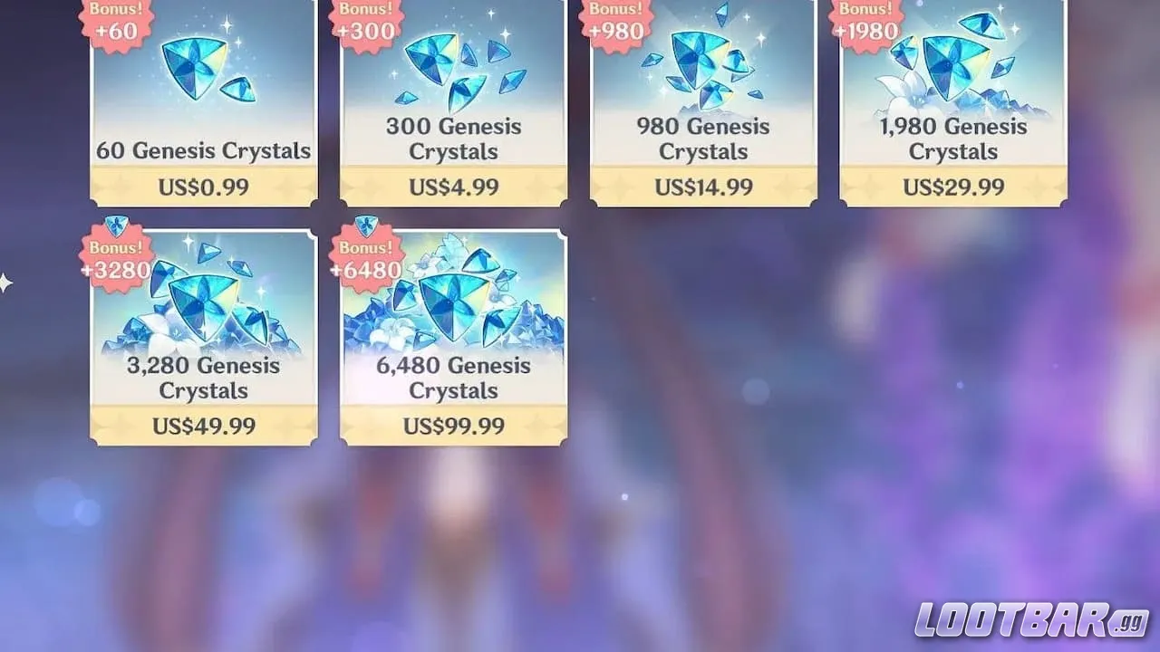 The First Time Discount on Genesis Crystals in Genshin Impact