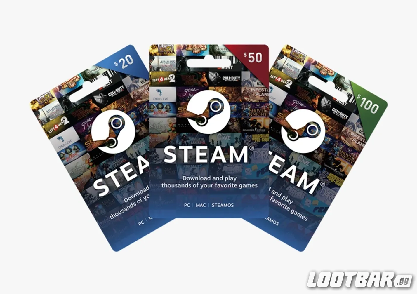Steam gift cards