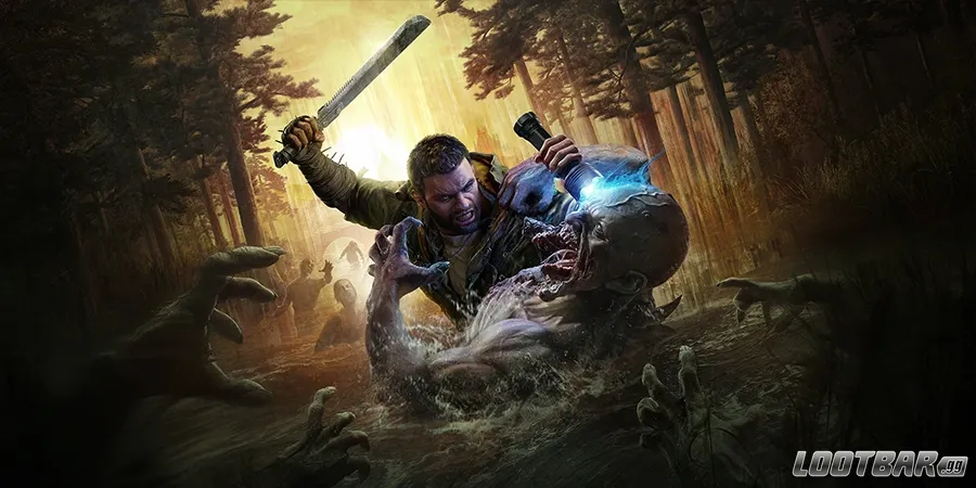 Image of Kyle Crane Beating Up a Zombie