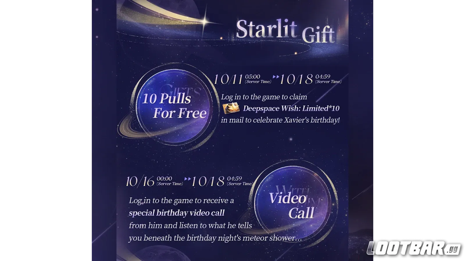  Love and Deepspace Starlift Gifts