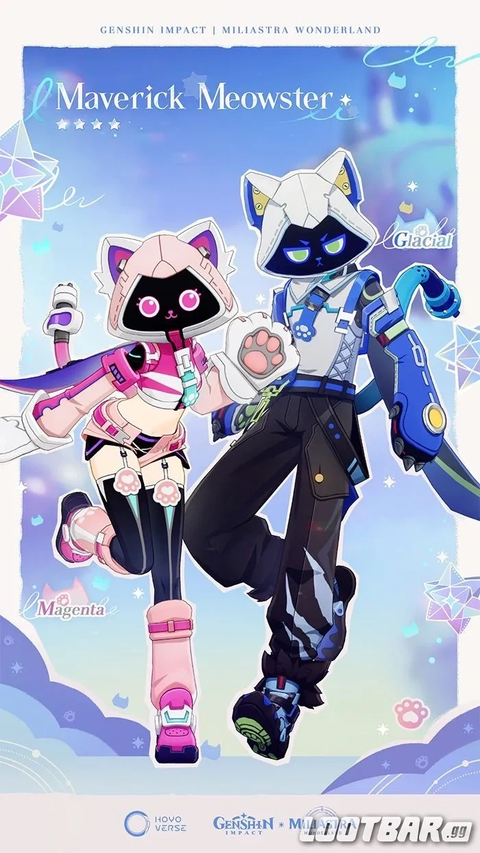 Maverick Meowster Magenta y Maverick Meowster Glacial