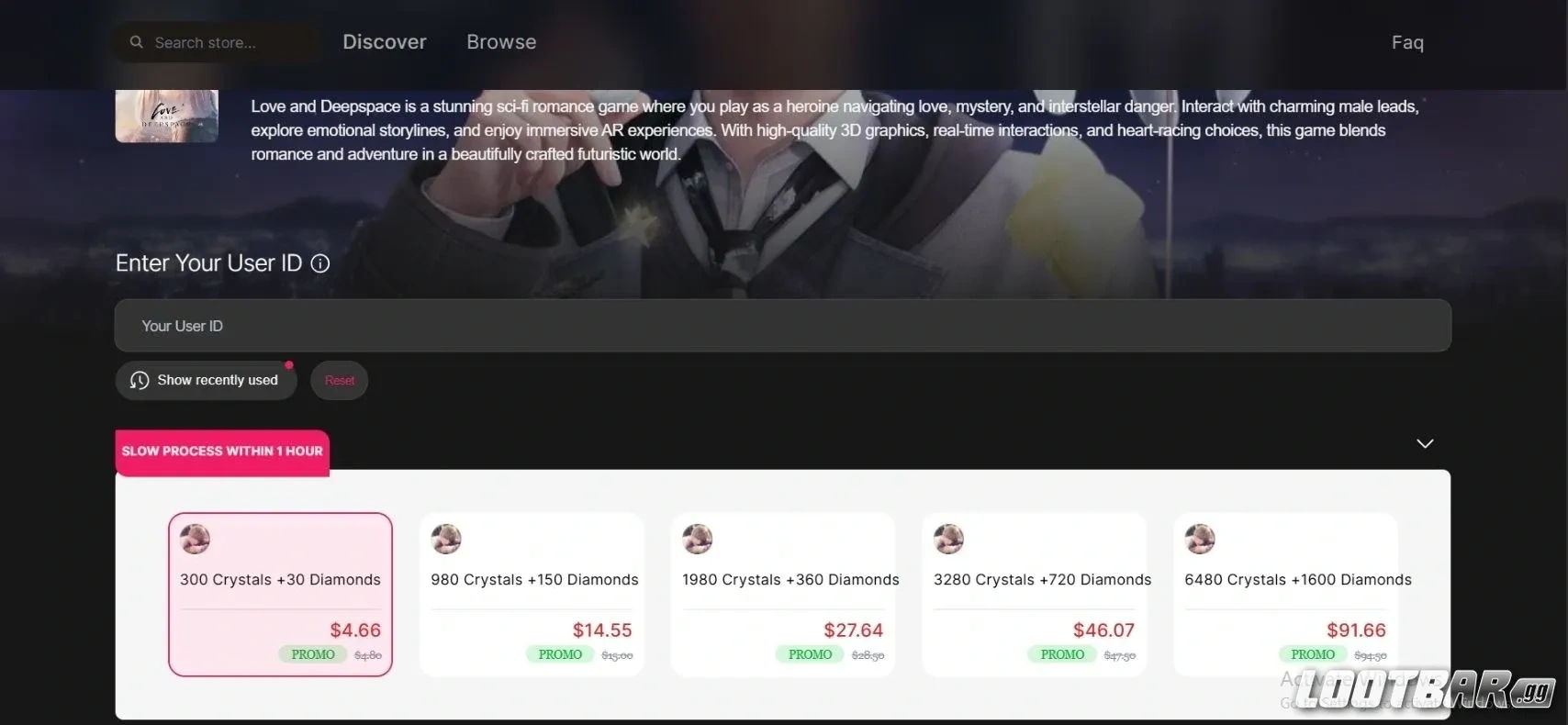 Love and Deepspace Top up Dear Players 