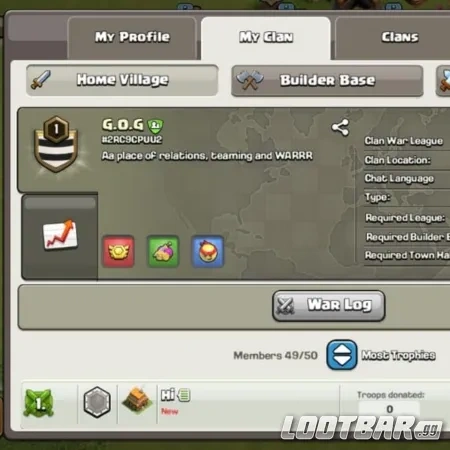 Jugador se une exitosamente a un clan activo de Clash of Clans