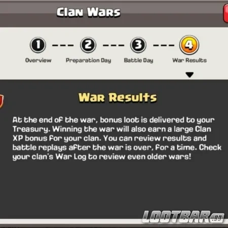 Resultado de la Guerra de Ligas de Clanes en Clash of Clans