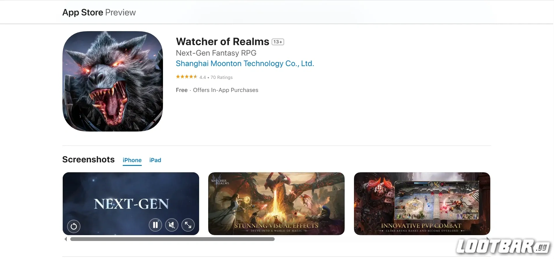 Watcher of Realms App Store