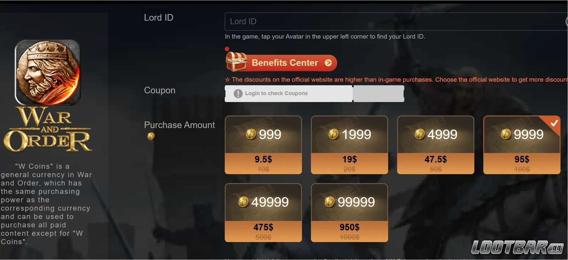 War and Order Website Store