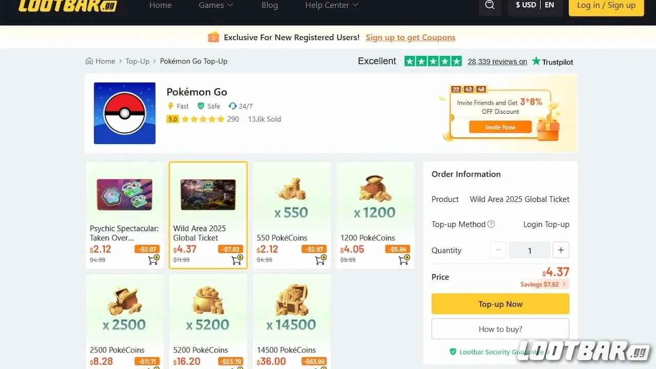 Loot Bar Pokemon Top up Service