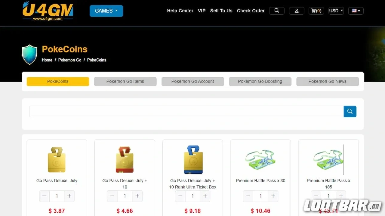 U4 Gm Pokemon Top up Service