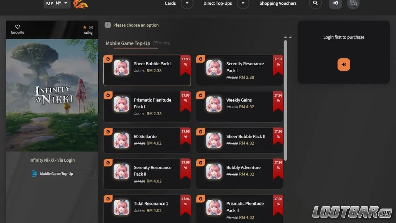 Blazing Gm Infinity Nikki Top up Service