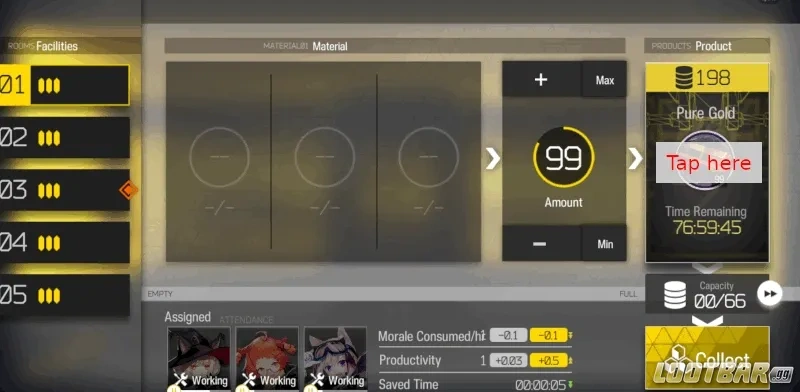 Factory - produce Originium Shards step 1