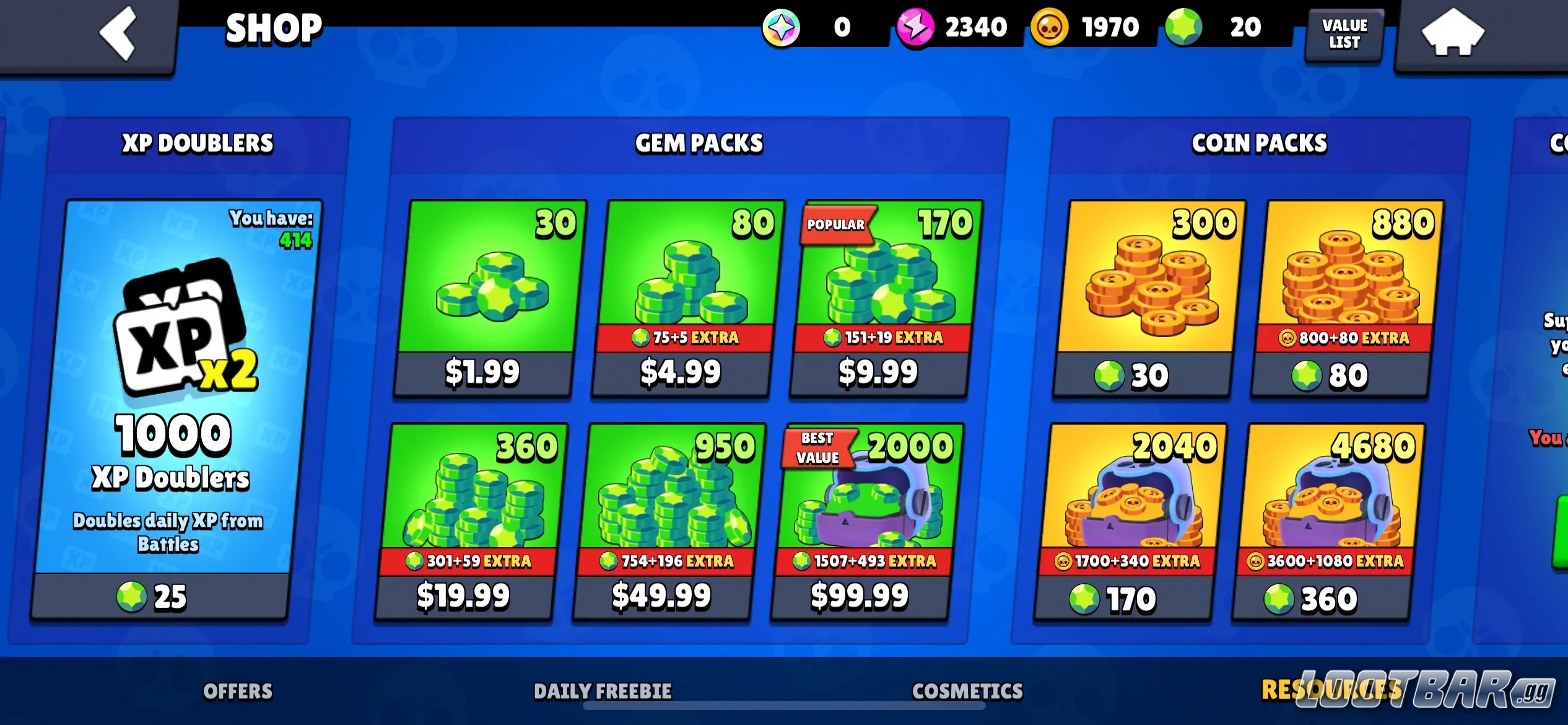 Top up Brawl Stars on in Game Store